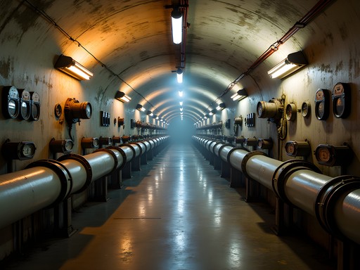 Underground steam tunnel network beneath Kansas City's Hospital Hill