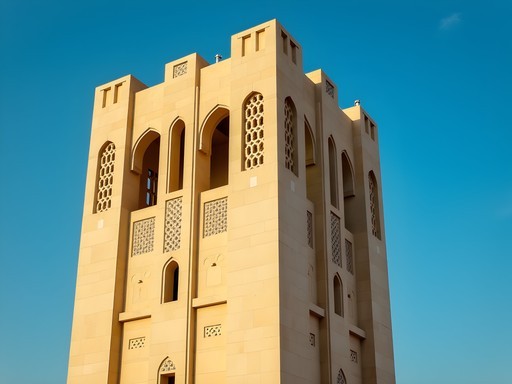 Traditional wind tower (badgir) on Shaikh Isa bin Ali House in Muharraq