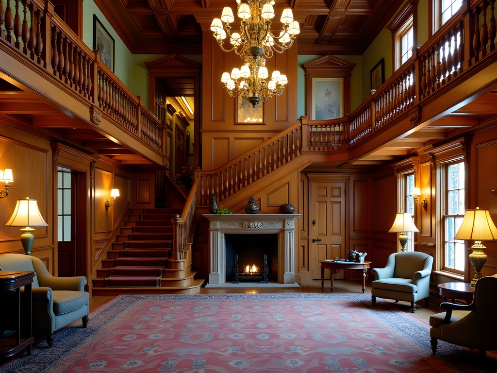 Historic lobby of The Blennerhassett Hotel with grand staircase and period furnishings