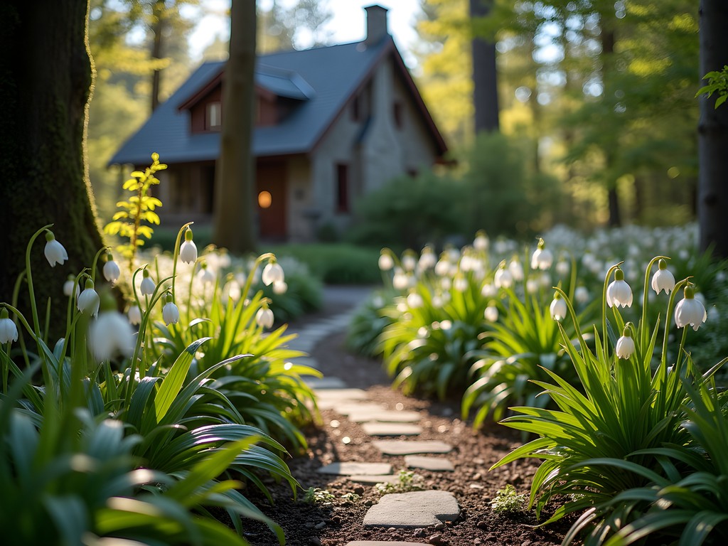 Spring wildflowers blooming at Leach Botanical Garden in Lents Portland Oregon
