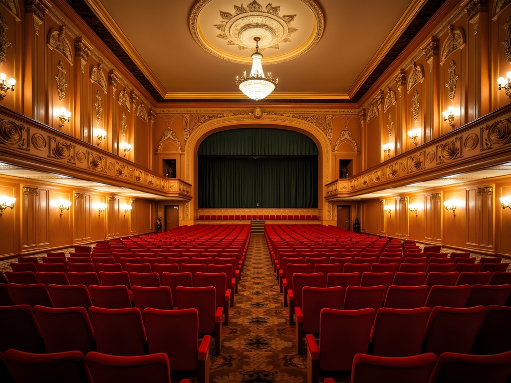Ornate Art Deco interior of the historic Coronado Theatre in Rockford