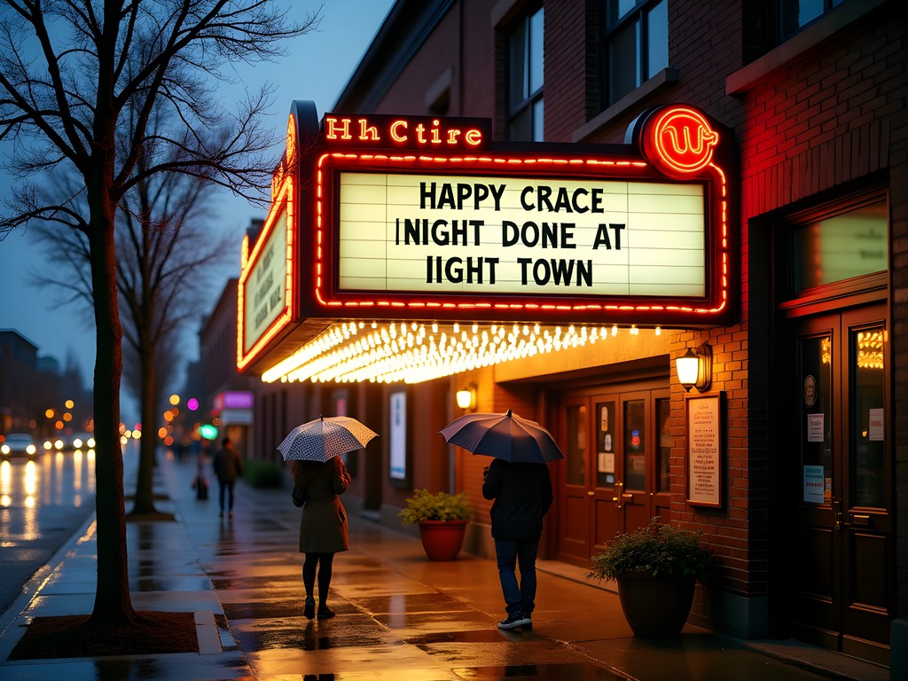Intimate theater venue in Seattle's Capitol Hill neighborhood with vintage marquee