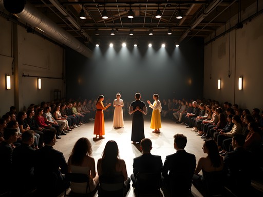 Experimental theater performance in Fremont's converted industrial space