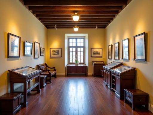 Interactive historical exhibit inside Arlington House Museum in Speightstown
