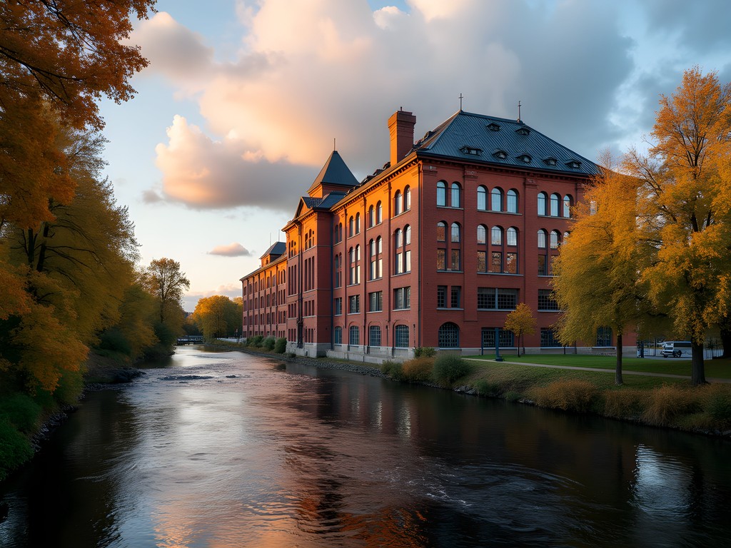 Museum Centre Vapriikki housed in former factory buildings along Tammerkoski rapids in Tampere