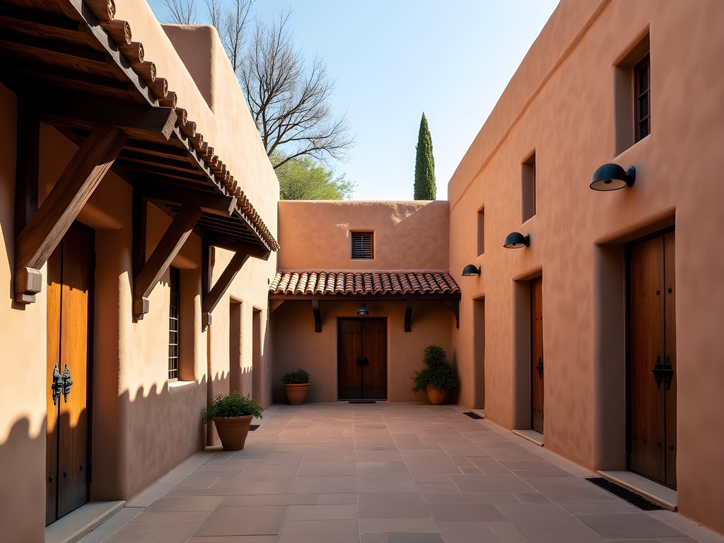 Historic adobe architecture in El Presidio district with traditional Sonoran design elements